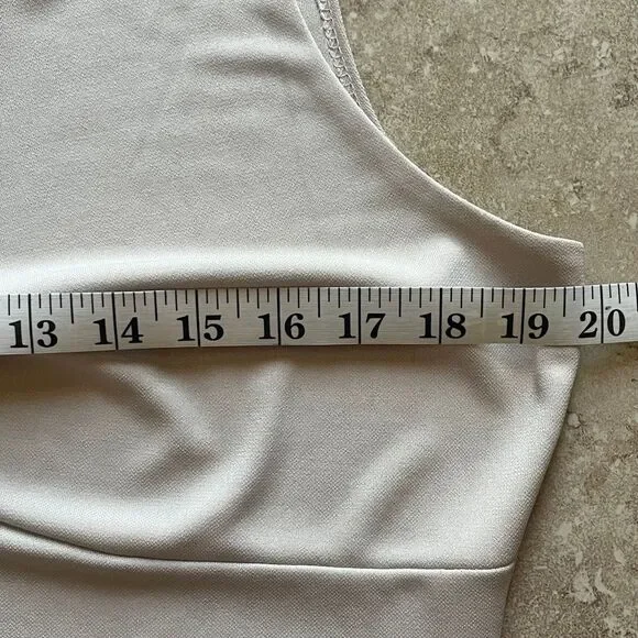 White House black‎ market women's cream sleeveless twist tank XL - Picture 5 of 8